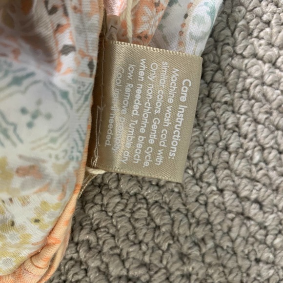 Ink + Ivy Womens Tank Top Size Large White/Orange Floral Sleeveless Racerback‎ - Picture 8 of 9